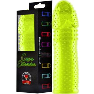 CAPA PENIANA SILICONE FOSFORESCENTE 15CM