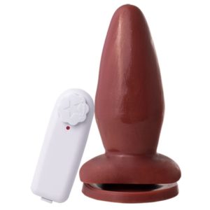 PLUG ANAL COM VIBRO E VENTOSA 14 X 5,8CM