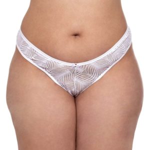 TANGA PLUS SIZE BORBOLETA RENDADA